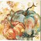 Watercolor Harvest Teal and Orange Pumpkins by Tre Sorelle Studios 14" x 14" Canvas Wall Art (Set of 2)